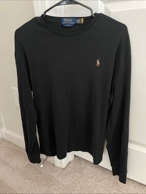 Polo by Ralph Lauren Black Long-Sleeve Crew Neck Shirt